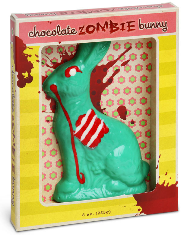 Lapin de pâques au chocolat zombie
