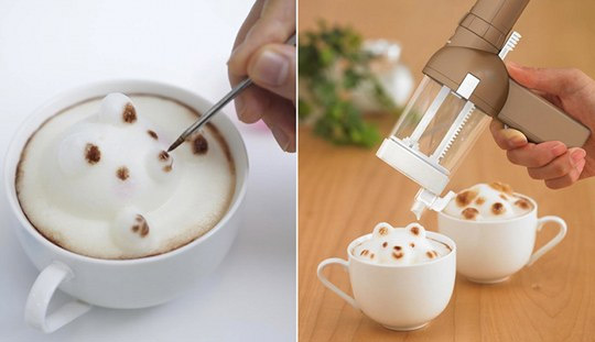Appareil pour faire des sculptures en latte art
