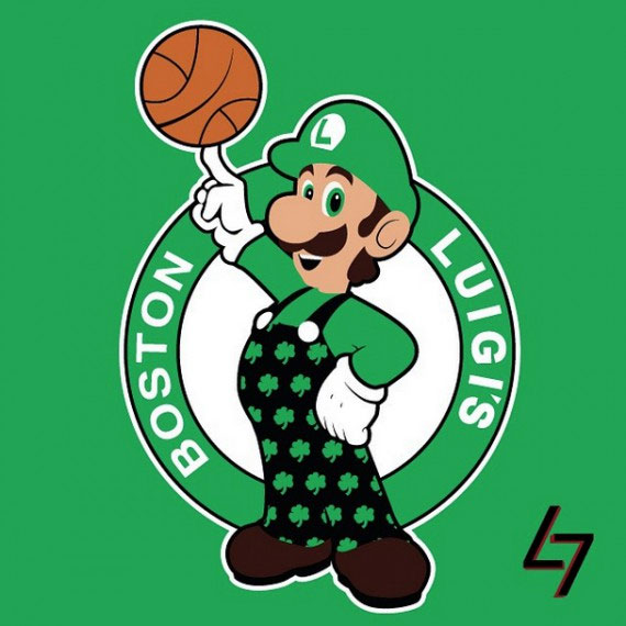 Les héros de jeux vidéo transformés en logos NBA
