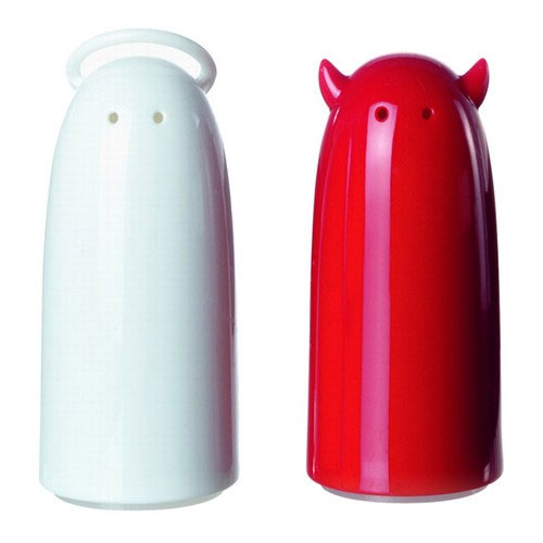 Salière et poivrière ange et diable