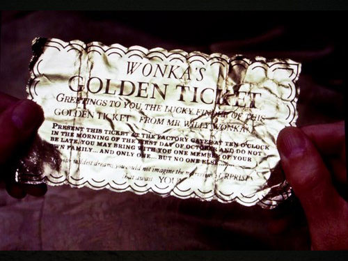 Acheter le ticket doré Willy Wonka