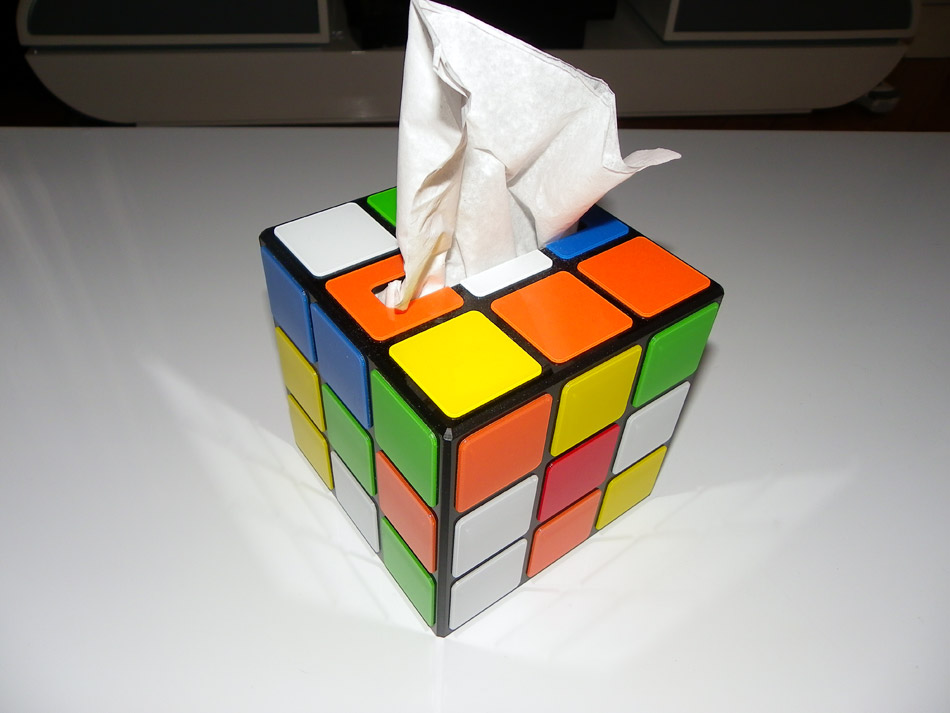 Housse pour boîte à mouchoirs Rubik's Cube, tout en violet ou en vert -   France