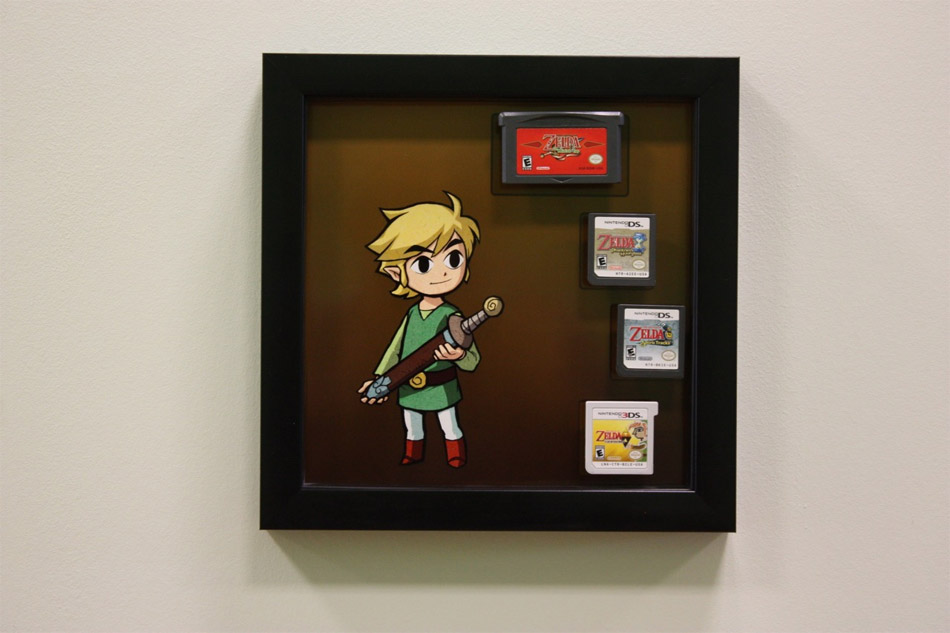Sa collection de Zelda en guise de tableau