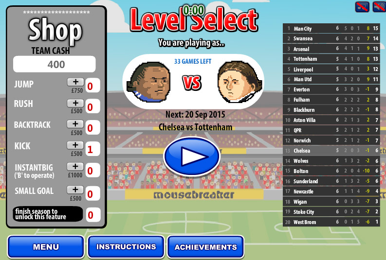 Sports Heads: Football Championship 2015-2016